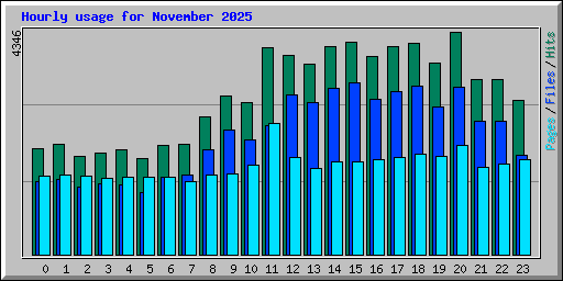 Hourly usage for November 2025