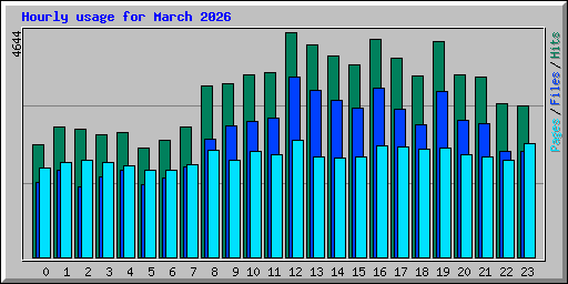 Hourly usage for March 2026
